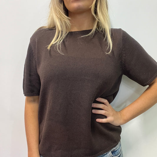 Summer Knit Tee - Chocolate