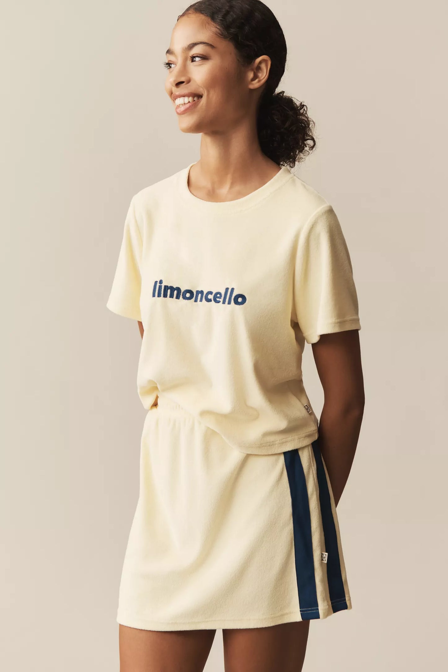Voyage Terry Skirt - Lemon Cream