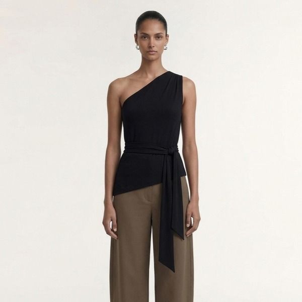 Zara One-shoulder tie top