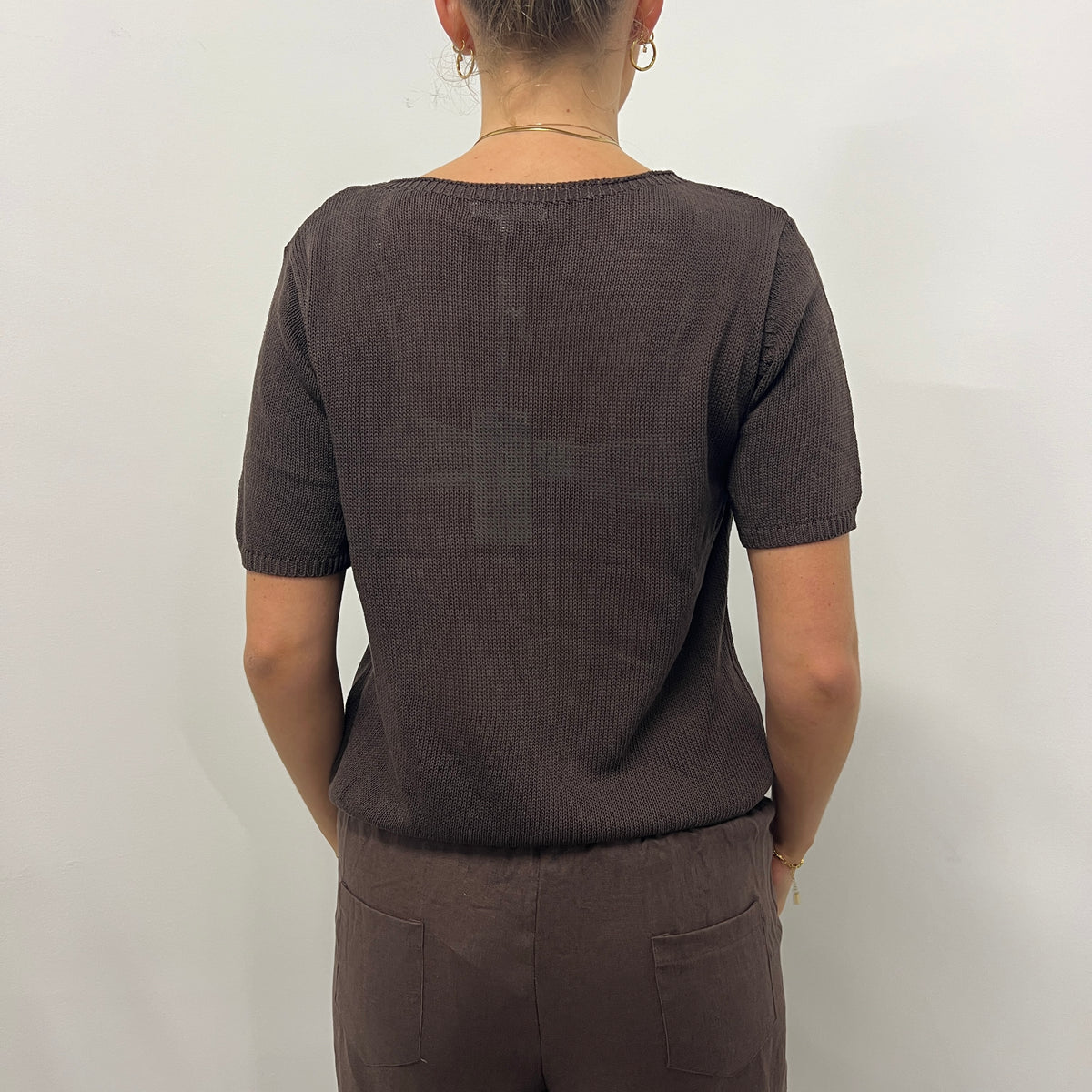 Summer Knit Tee - Chocolate