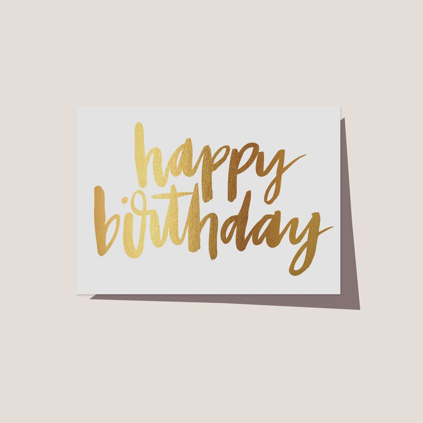 Greetings Card - Happy Birthday Gold Card