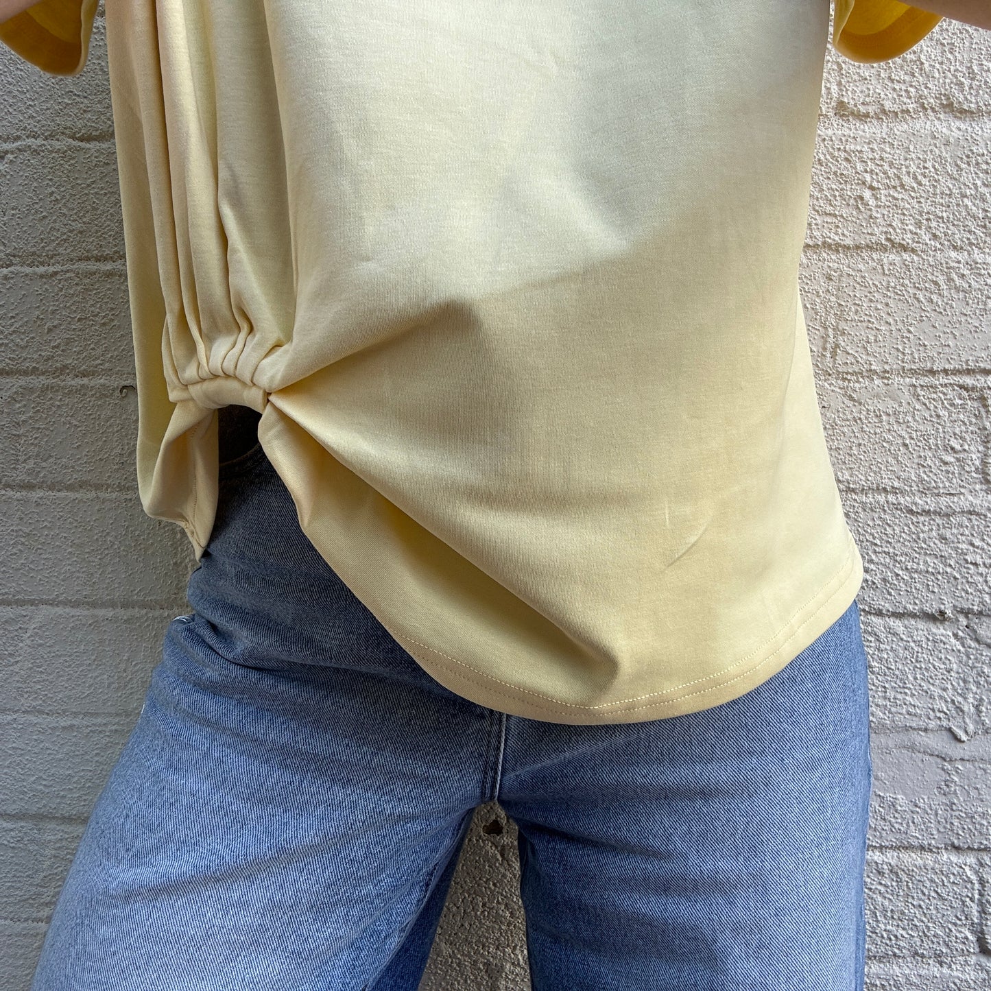 Claire Tuck Tee - Lemon