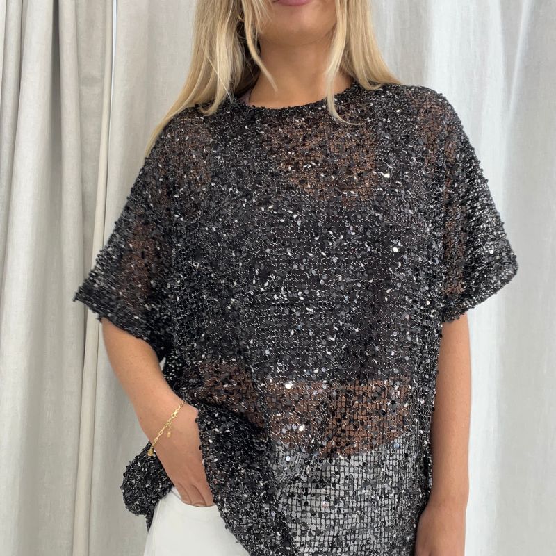 Natalia Sequin Top