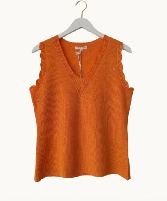 Leila Knit Tank - Orange