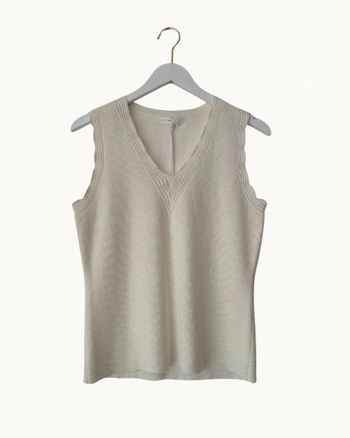 Leila Knit Tank - White