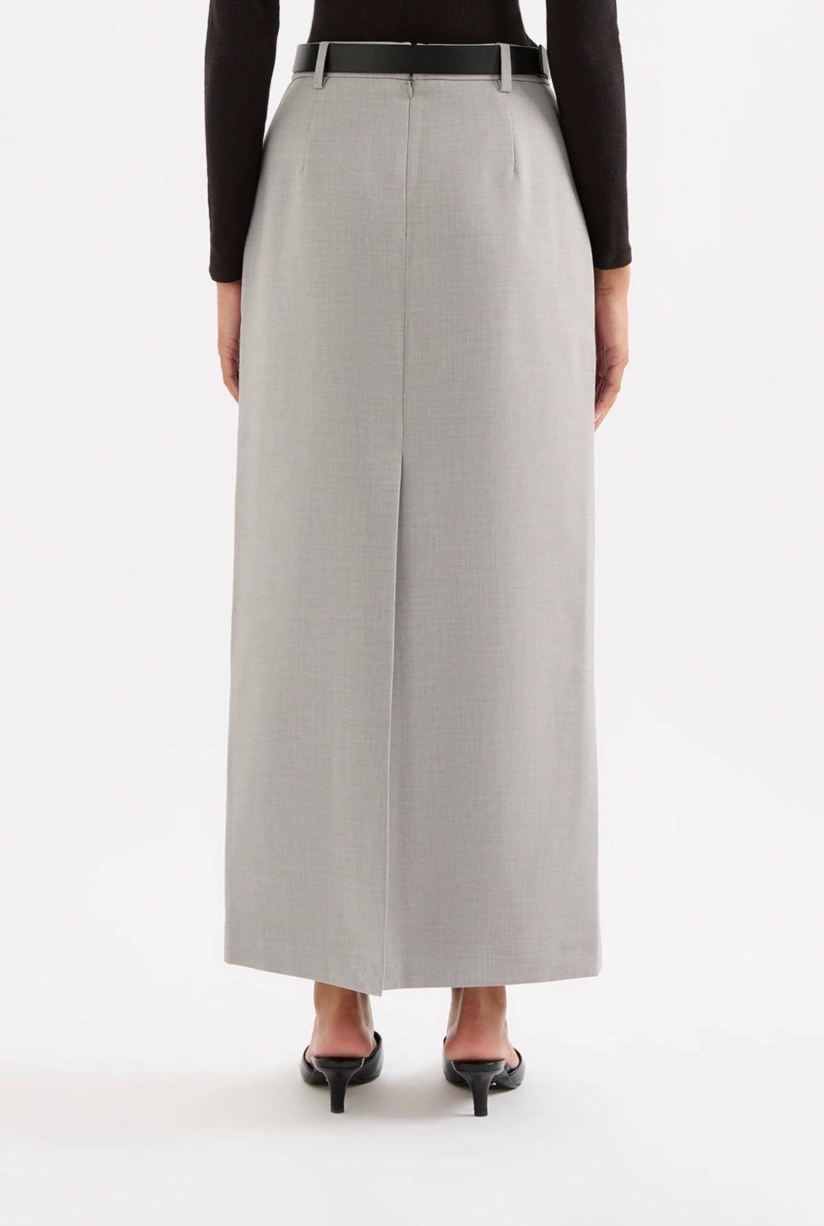 Elena Maxi Skirt - Heather Grey