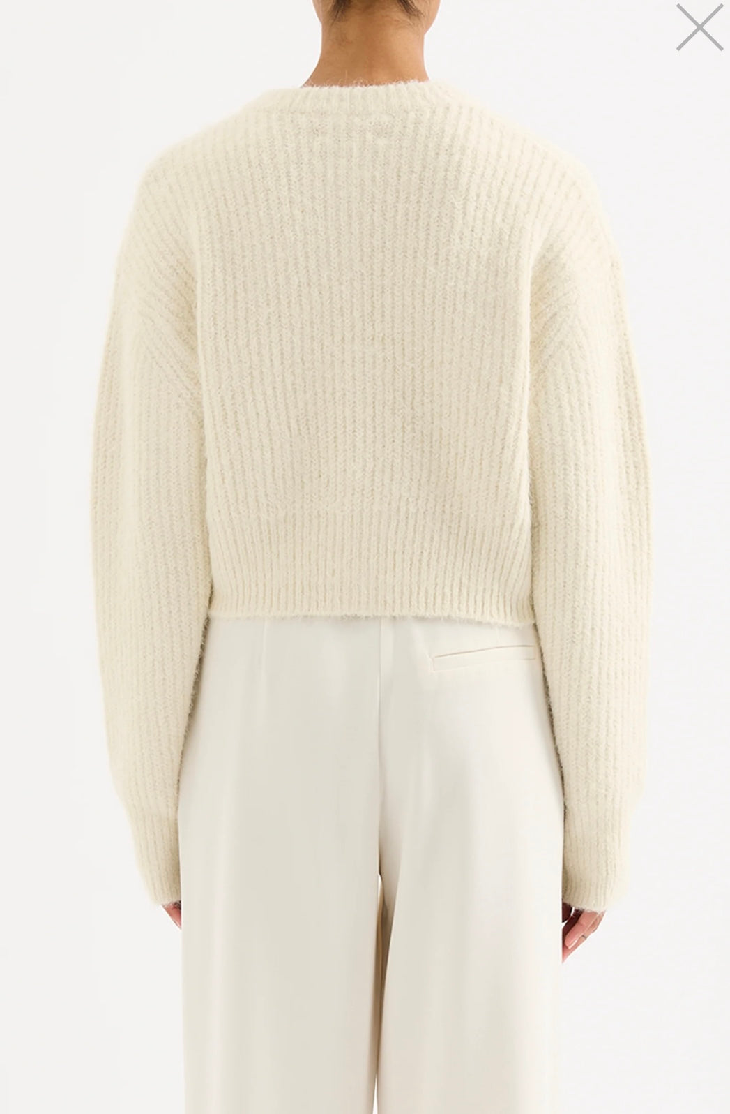 Nixon Cropped Cardigan - ivory