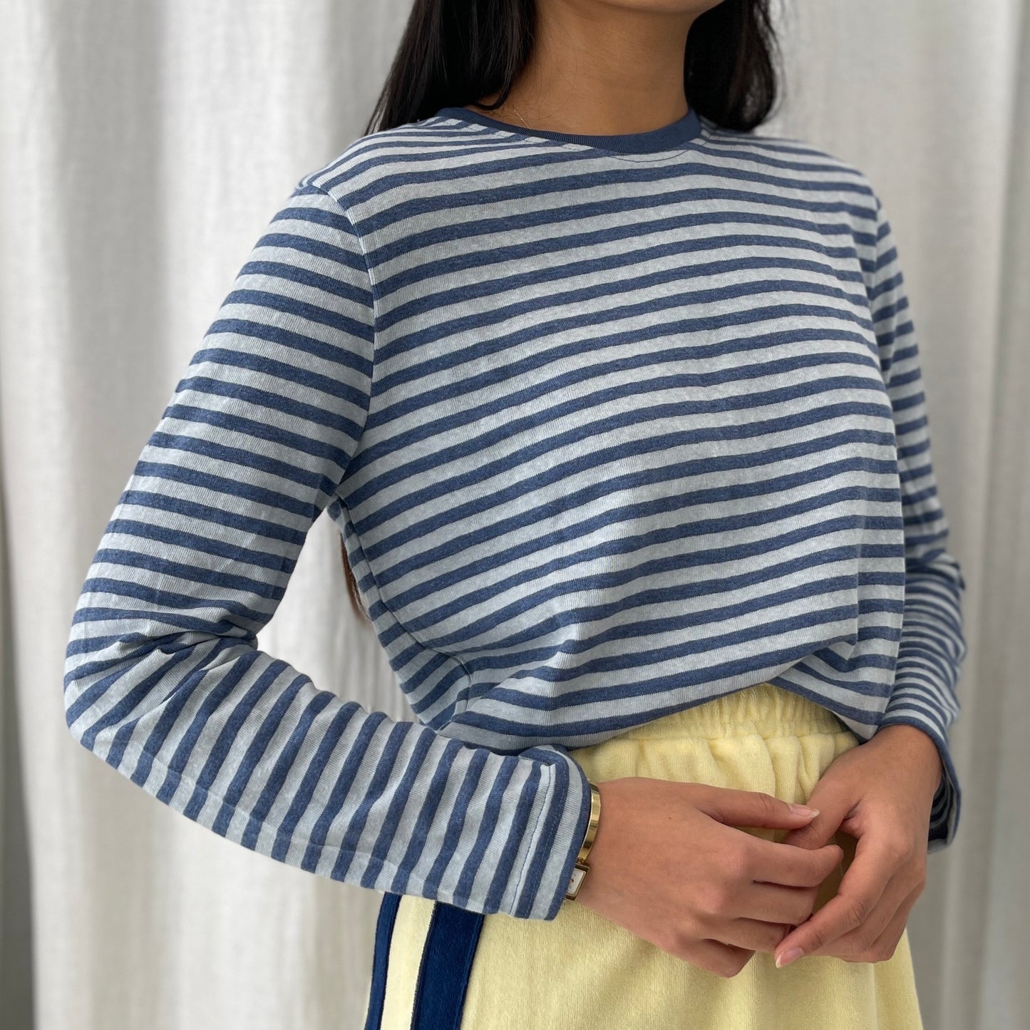 Athena Stripe LS Top - Blue