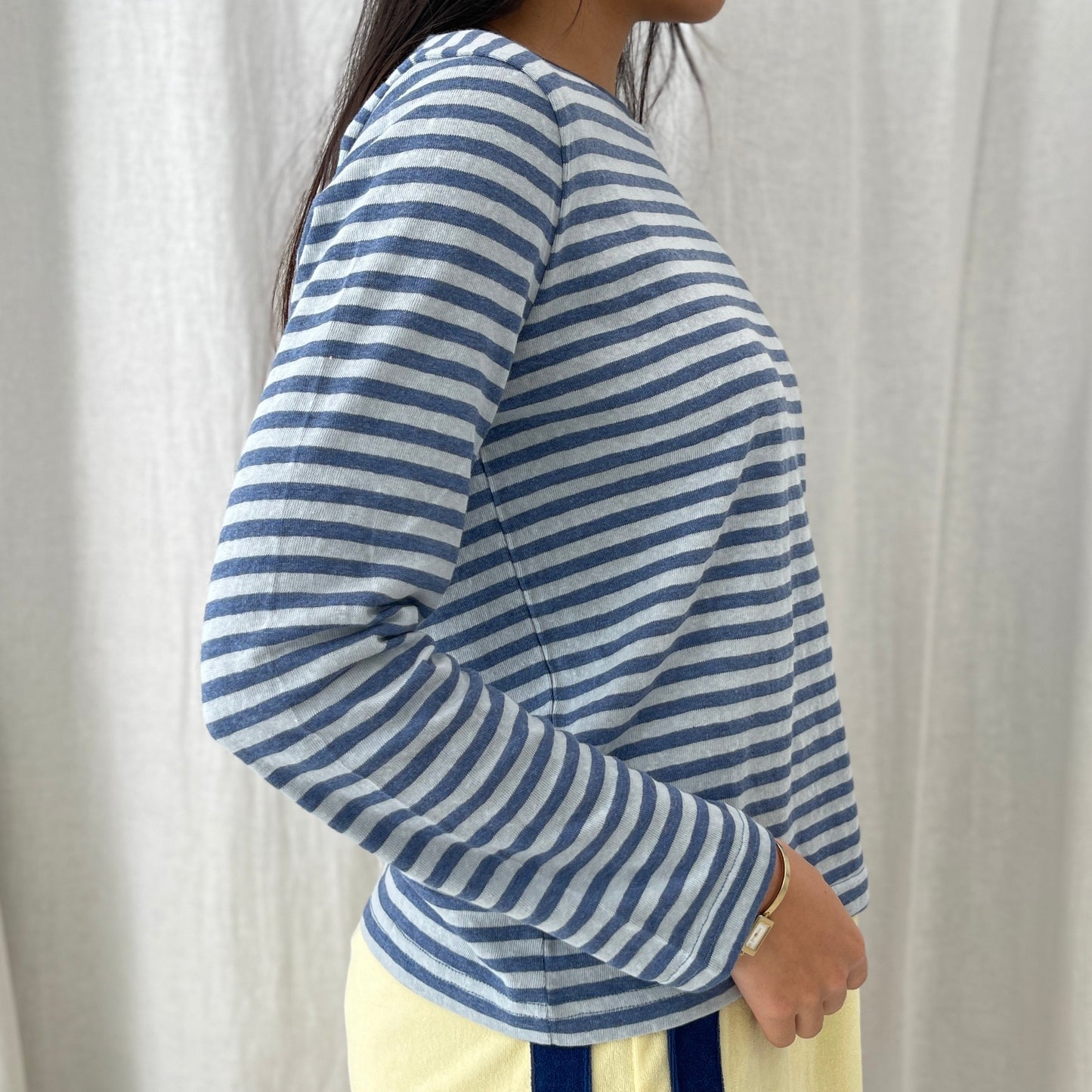 Athena Stripe LS Top - Blue