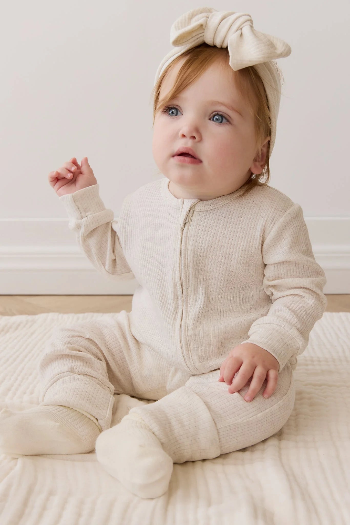 Organic Cotton Modal Frankie Onepiece - Oatmeal Marle