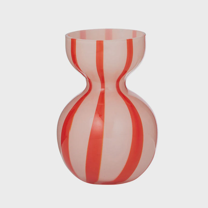 Bobbi Glass Vase - PInk/Red