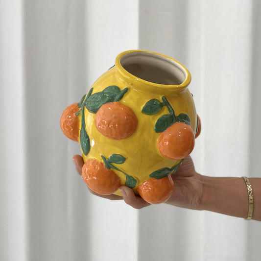 Tuscan Orange Vase - CLICK & COLLECT ONLY