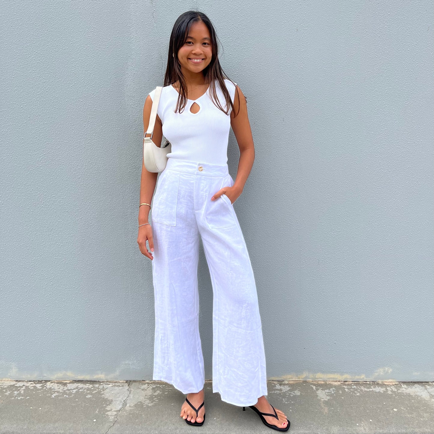 Jude Linen Pants - White