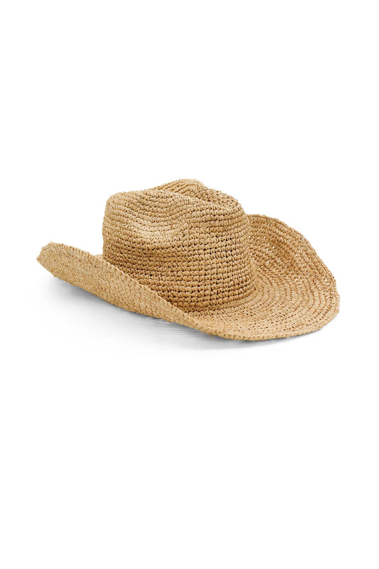 Rowyn Relaxed Cowboy Fedora - Natural Beige