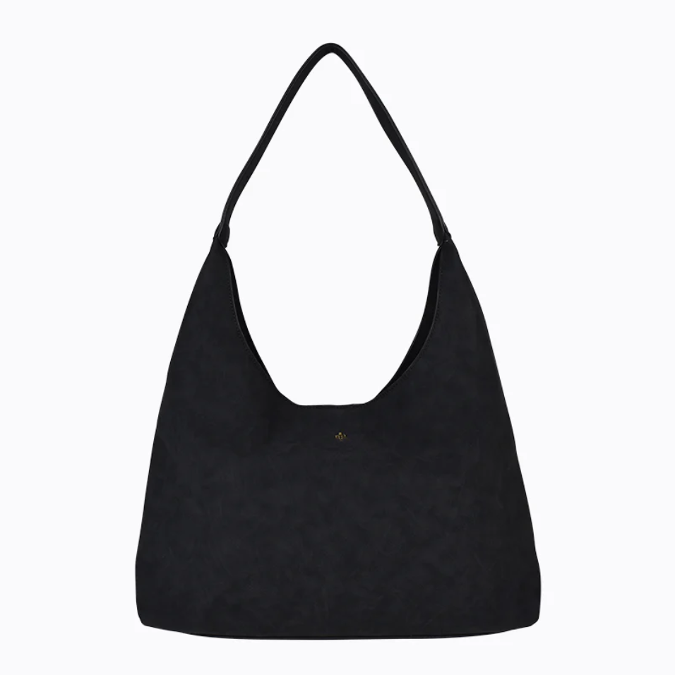 Jami Slouch Tote - Black Suede