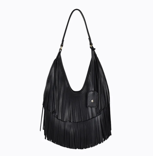 Phoebe Fringe Bag - Black
