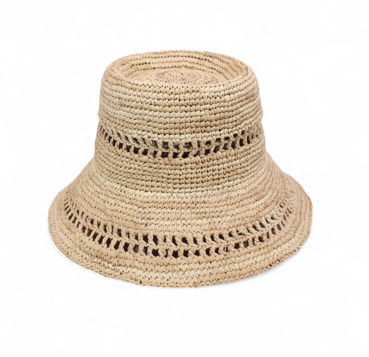 Naia Crochet Bucket Hat - Natural