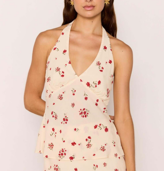 Clemence Halter Bias Top