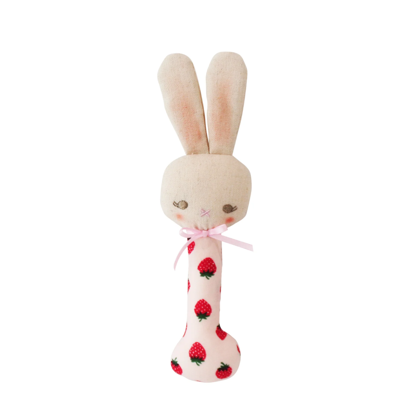 Bunny Stick Rattle - Strawberry