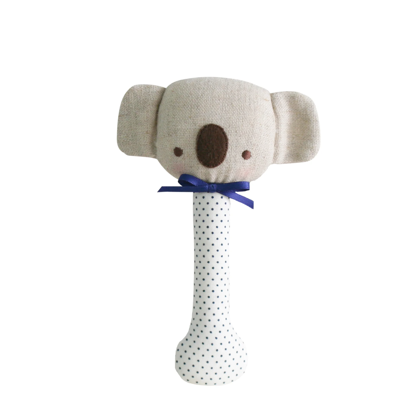 Baby Koala Stick Rattle Navy Spot