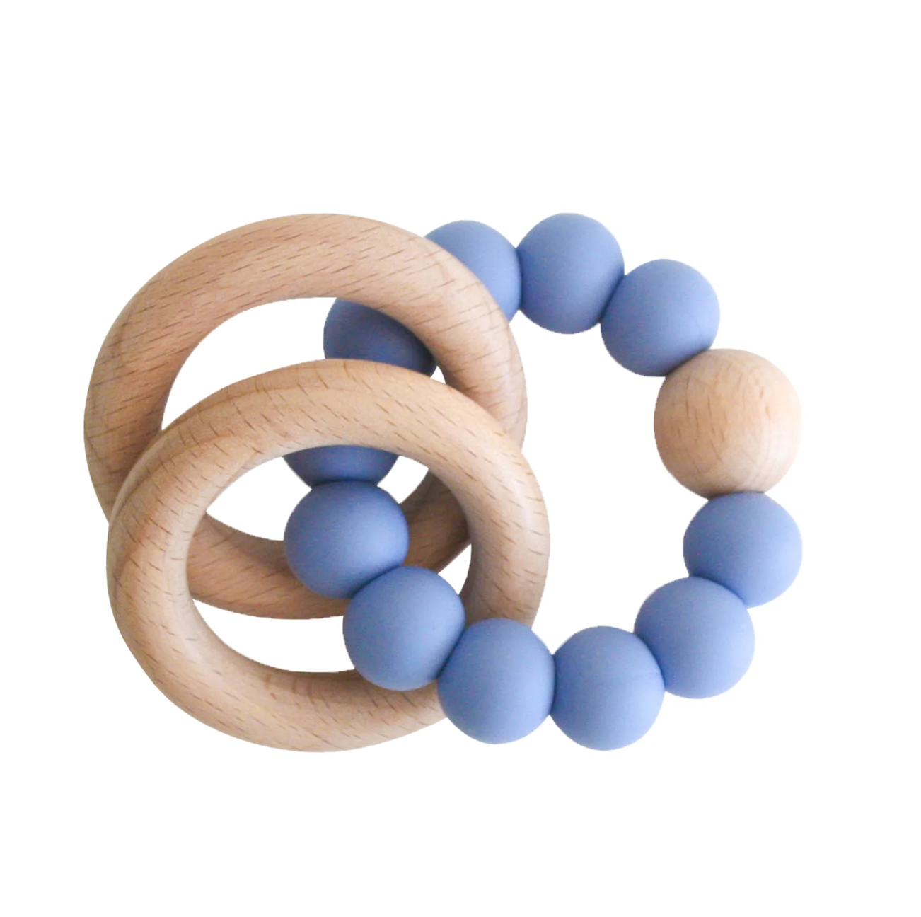 Beechwood Teether Ring - Blue
