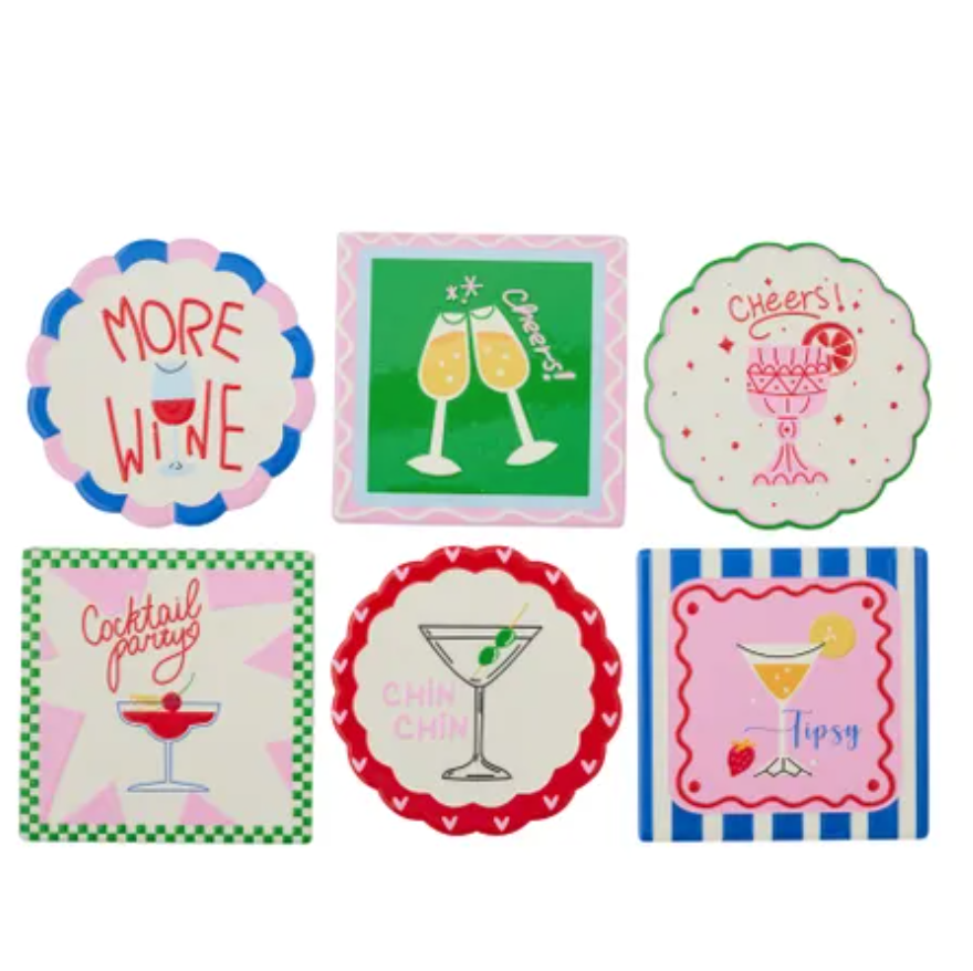 Cocktail Ceramic Coasters - CLICK & COLLECT ONLY