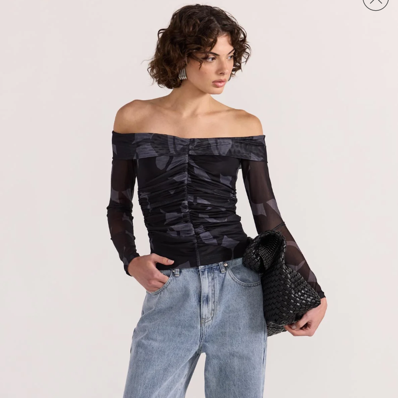 Aura Mesh Off Shoulder Top