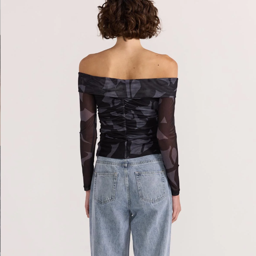 Aura Mesh Off Shoulder Top