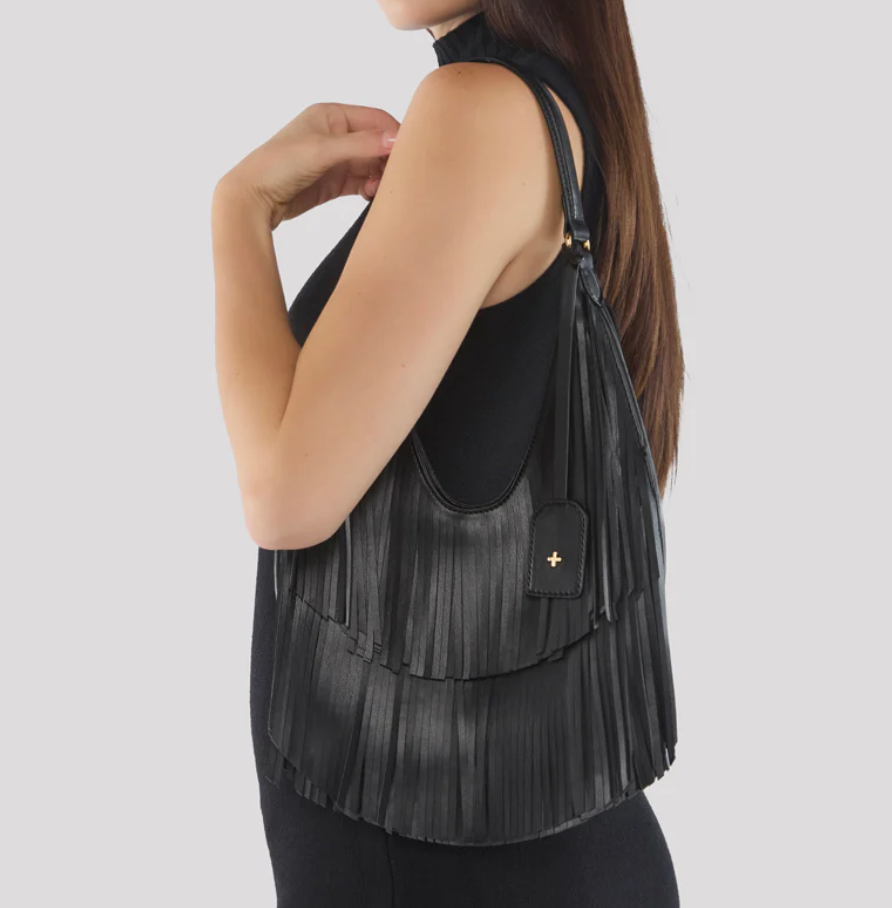 Phoebe Fringe Bag - Black
