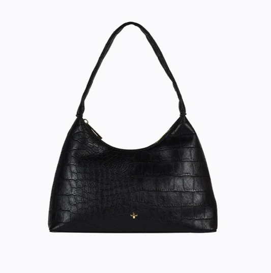 Sweetie Shoulder Bag - Black Croc