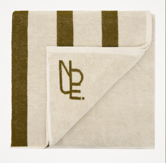 Nude Emblem Stripe Towel