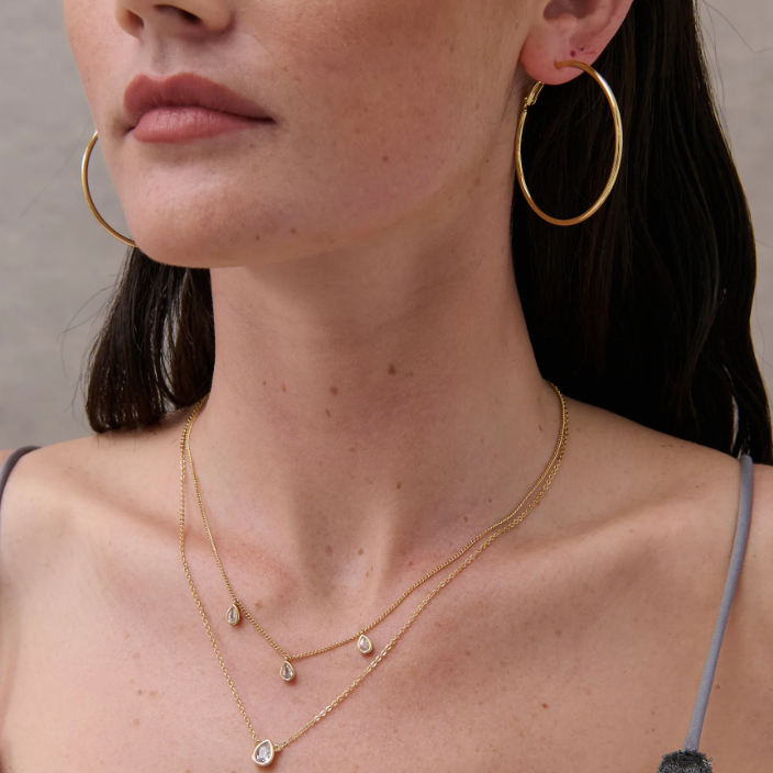 Teardrop 18K Gold Plated Necklace