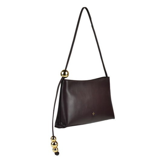 Bauble Shoulder Bag - Chocolate/Gold