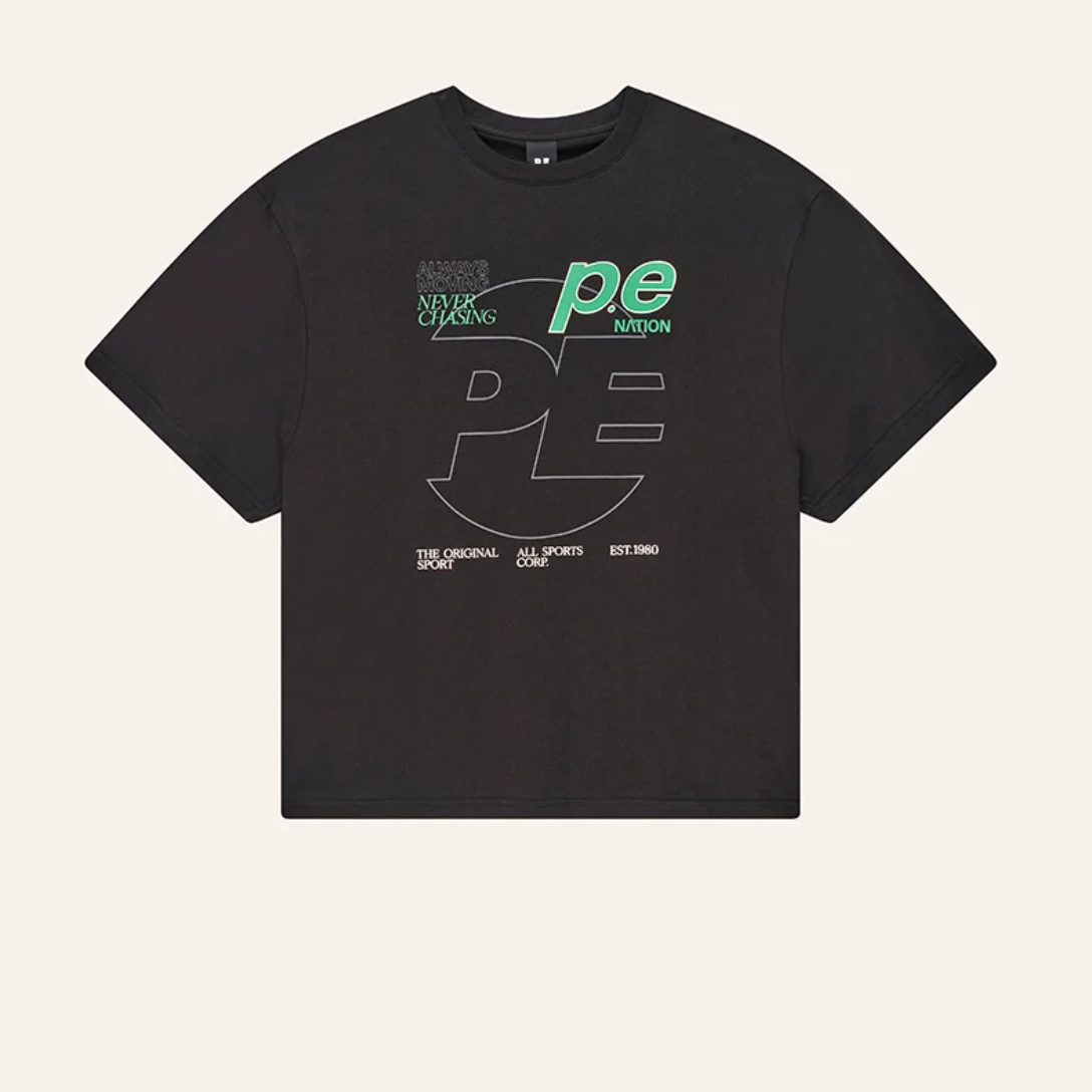 Current oversized tee in black