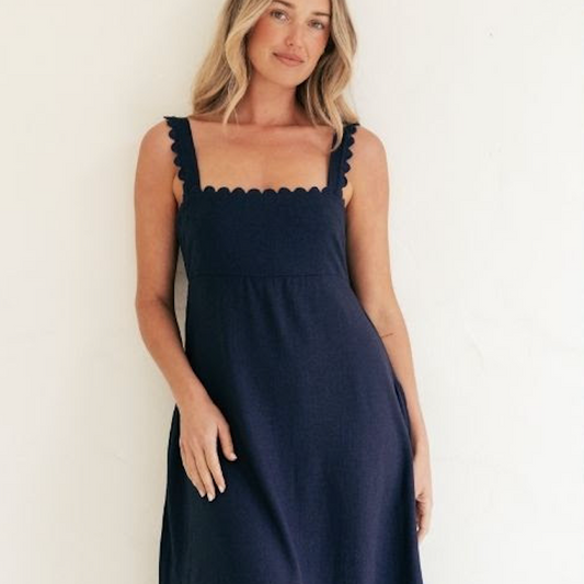 Allegra Dress - Navy