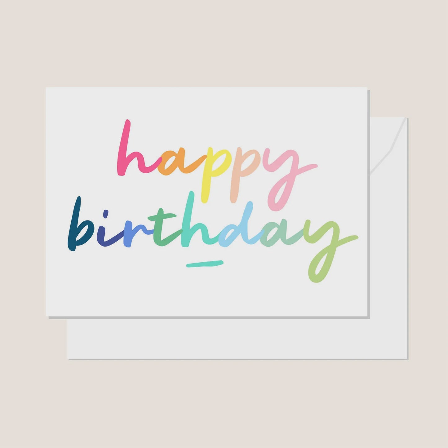 Greeting Card - Rainbow Birthday Script