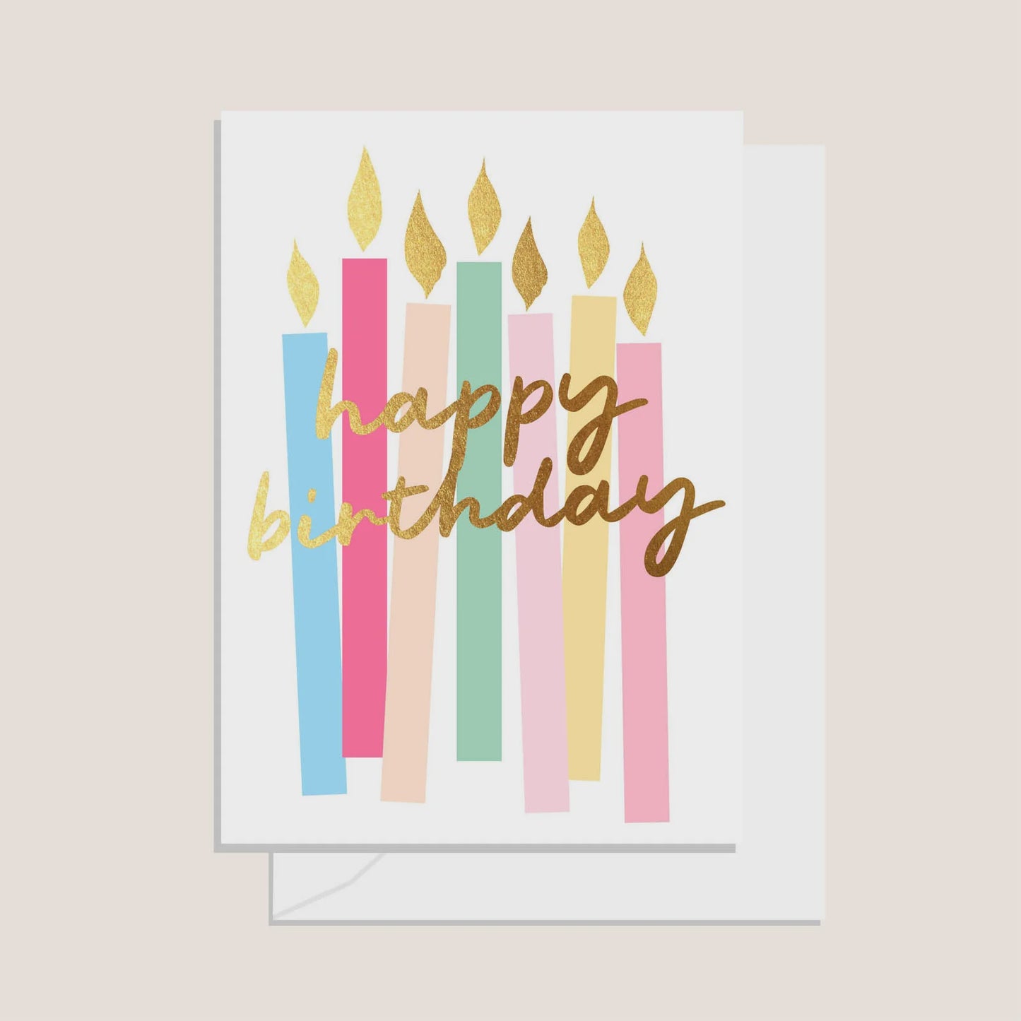Greeting Card - Candles Rainbow