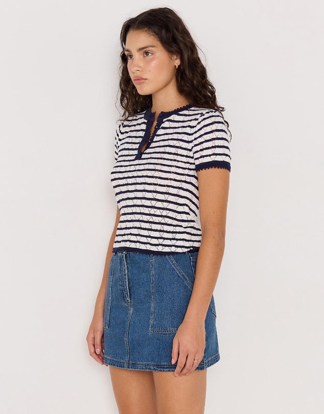 Chloe Stripe Knit Tee