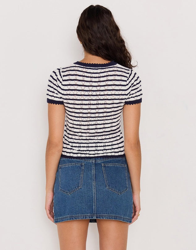Chloe Stripe Knit Tee