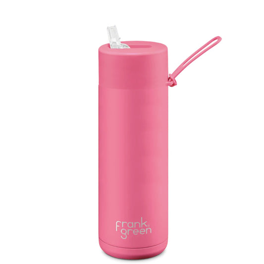 Frank Green - Neon Pink Straw Bottle 595ml