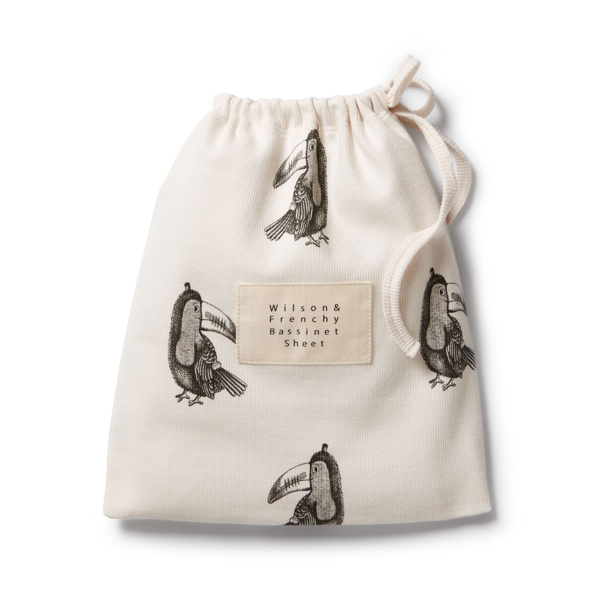 Organic Rib Bassinet Sheet - Tommy Toucan