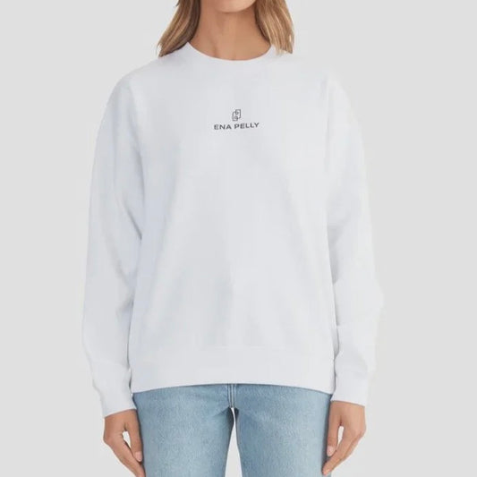 Lexi Monogram Sweater - White