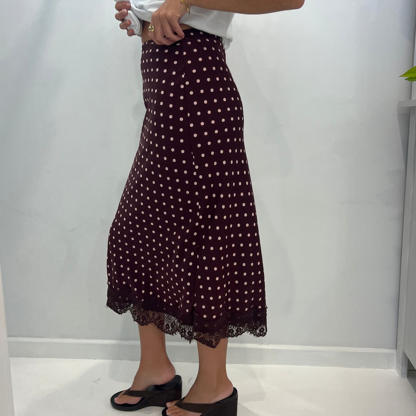 Mary Skirt - Burgundy/Pink