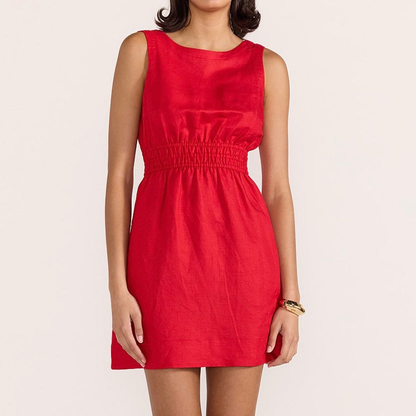 Amana Shirred Mini Dress