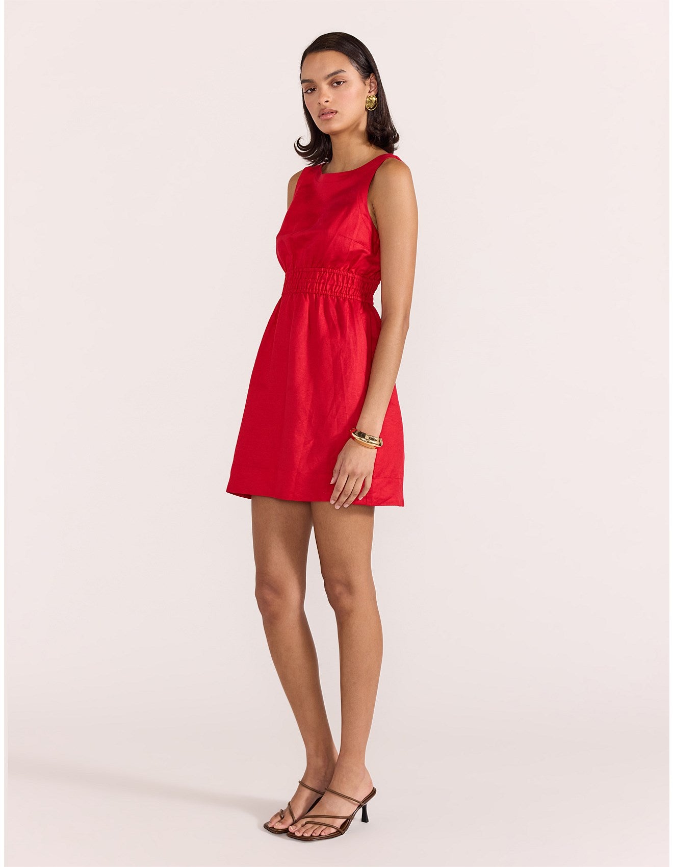 Amana Shirred Mini Dress