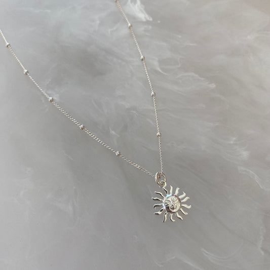 Sun Necklace - Silver