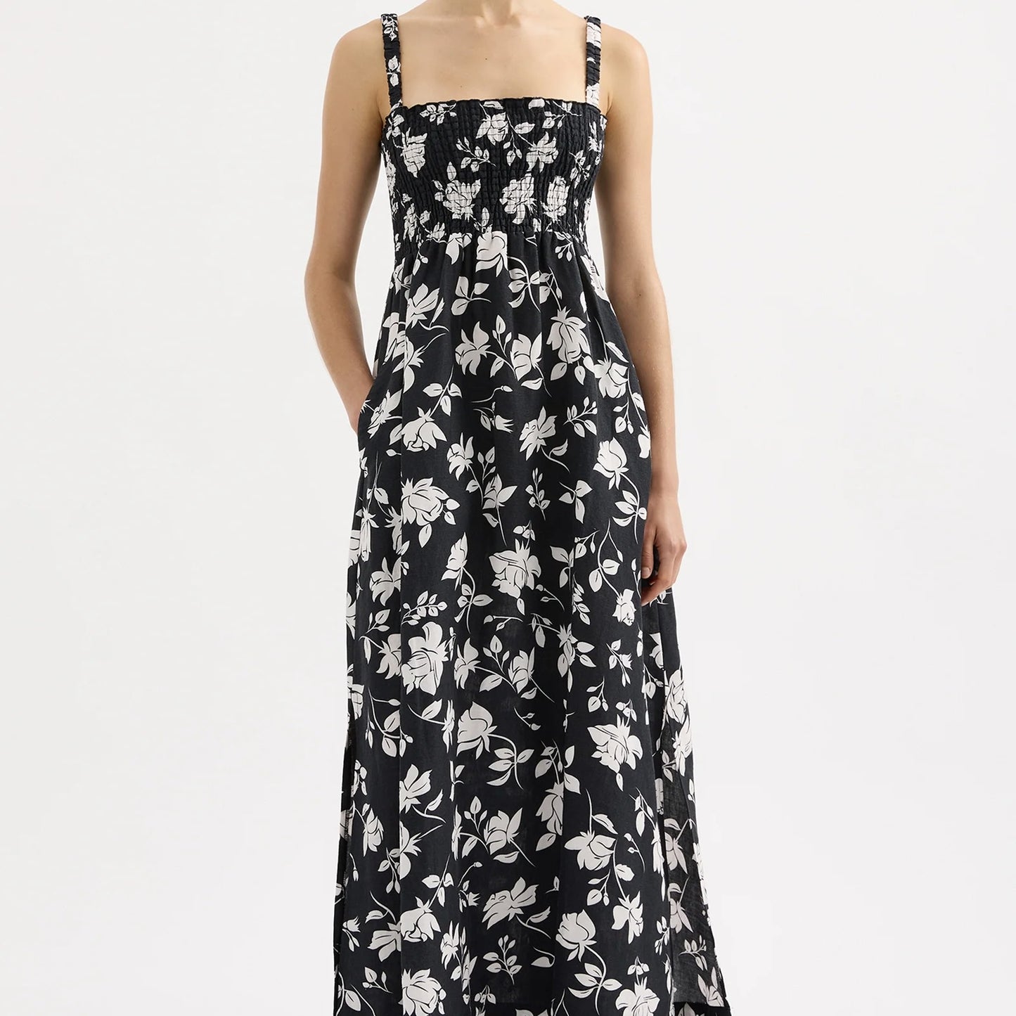 Alba Linen Maxi Dress - Alba