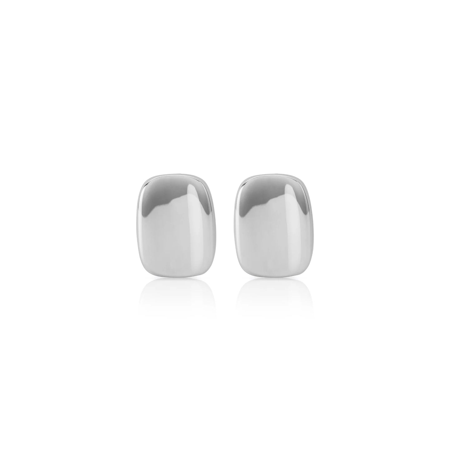 Flat Earrings - Silver