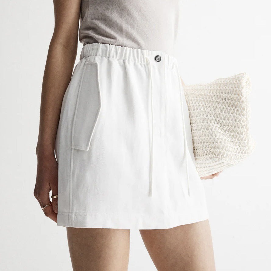 Laurel White Cargo Mini Skirt