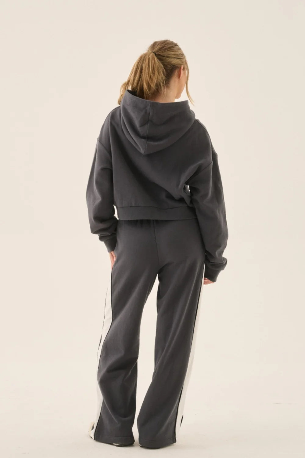 Zip Hoodie Washed Black